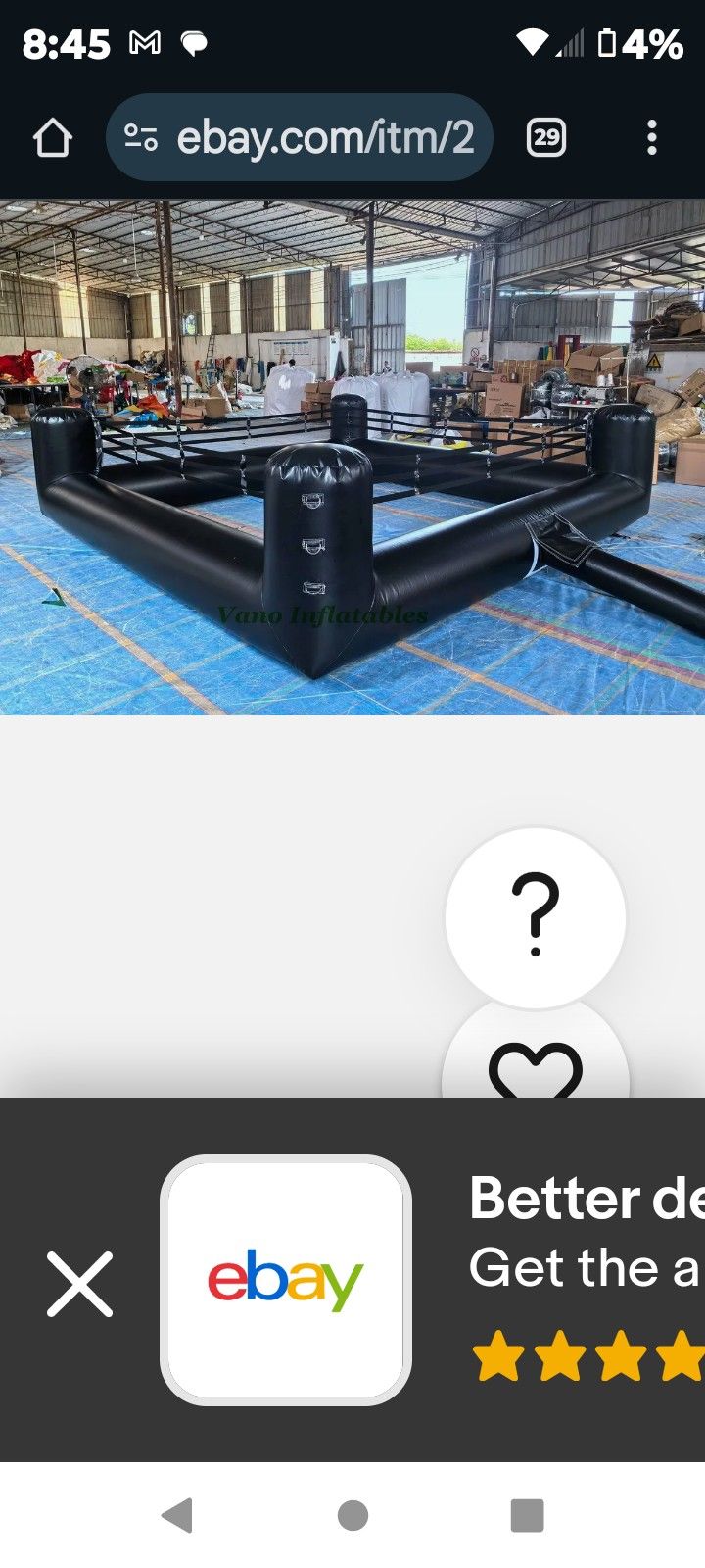 Inflatable Boxing /Wrestling Ring