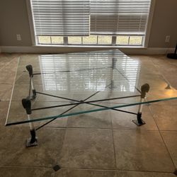 Noel Glass  & Iron Coffee Table 
