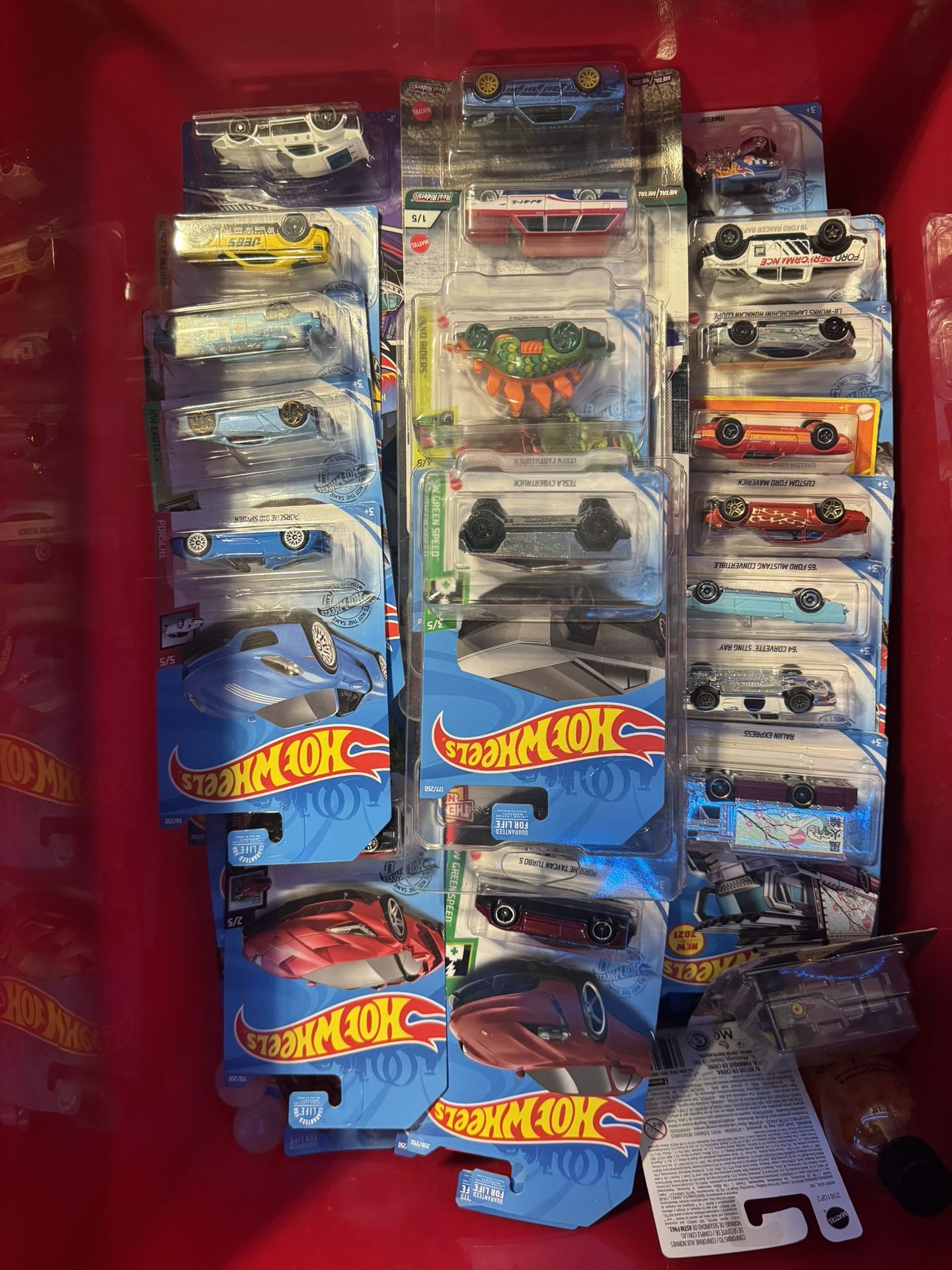 Box of hot wheels
