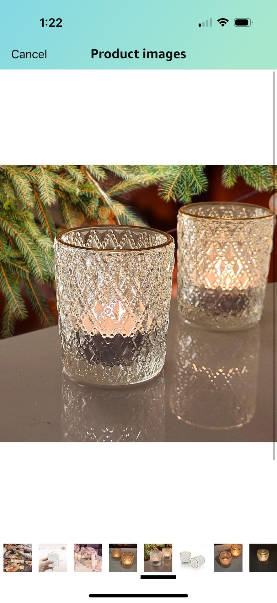Diamond Cut Votive Holder with Gold Tip, Simple Table Centerpieces for Wedding, Event, Party,