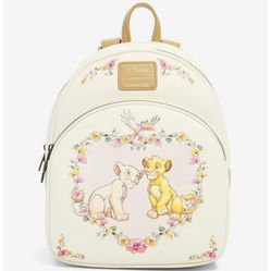 Loungefly Disney The Lion King Young Simba & Nala Heart Mini Backpack