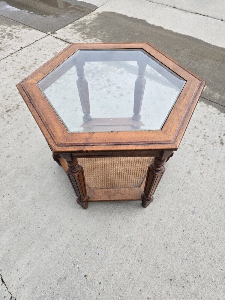 Glass End Table