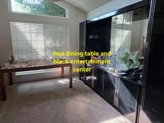 Free dining table and entertainment center