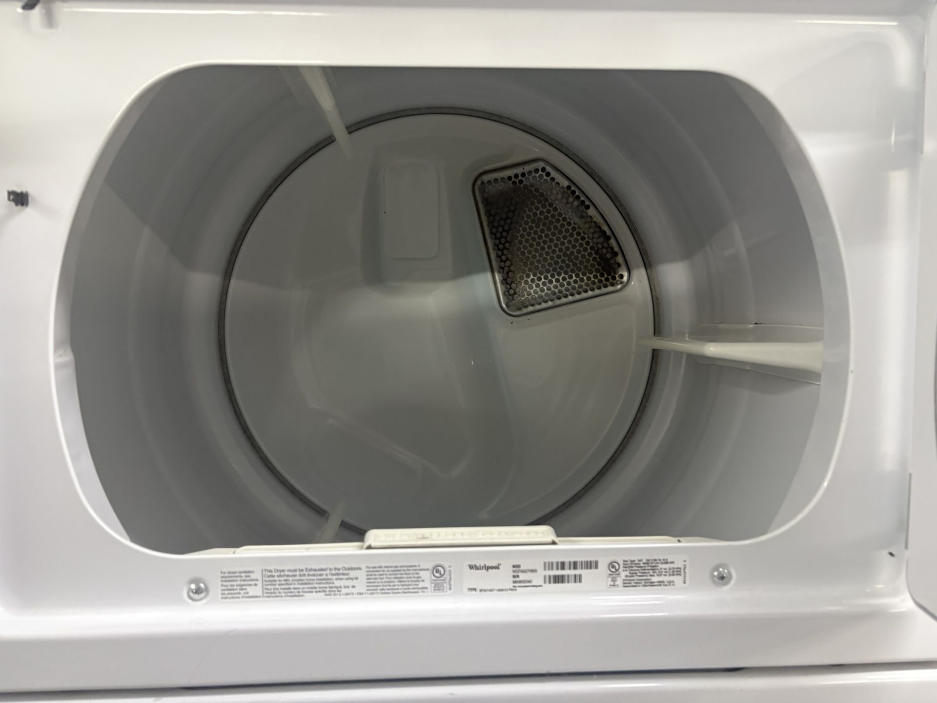 Whirlpool Stackable 27” Wide Washer And Gas Dryer