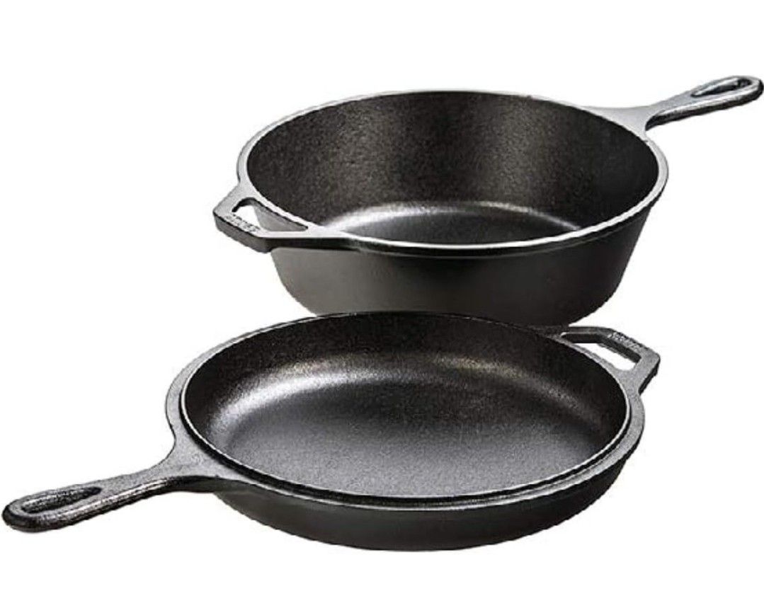 Lodge 2-in-1 Cast Iron Combo Skillet Deep Pot w/ Lid MSRP $95