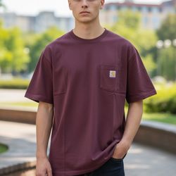 NWT Carhartt 1889 Graphic Relaxed Fit Heavyweight Short-Sleeve Pocket Shirt 2XL