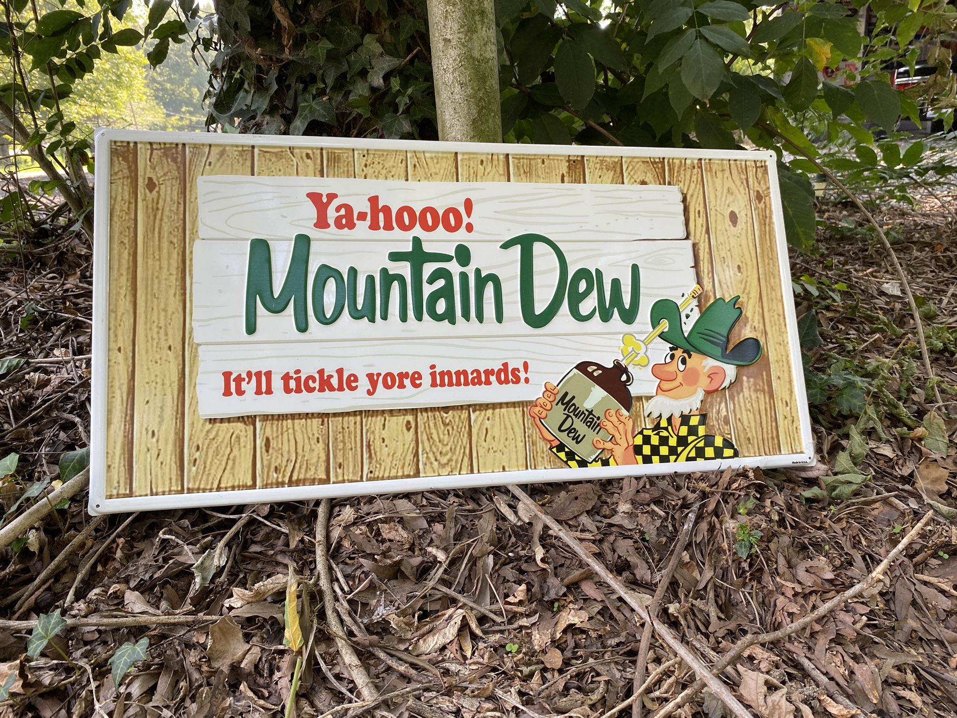 New Mountain Dew metal sign 29”x14”