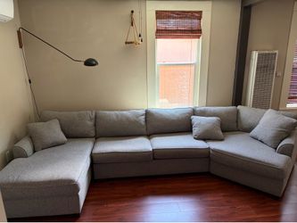 Grey 3-Piece Sectional Sofa