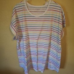 Lane Bryant Multi Colored Striped Top