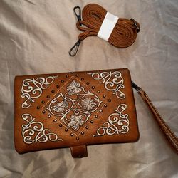 Brown Leather Wallet, Crossbody Bag &/or Clutch