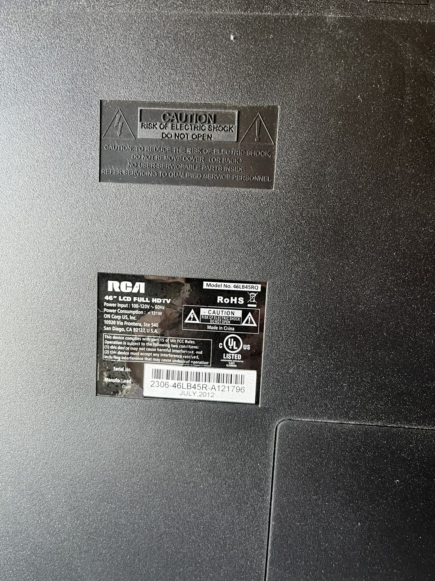 Super Bowl 48” TV with mount
