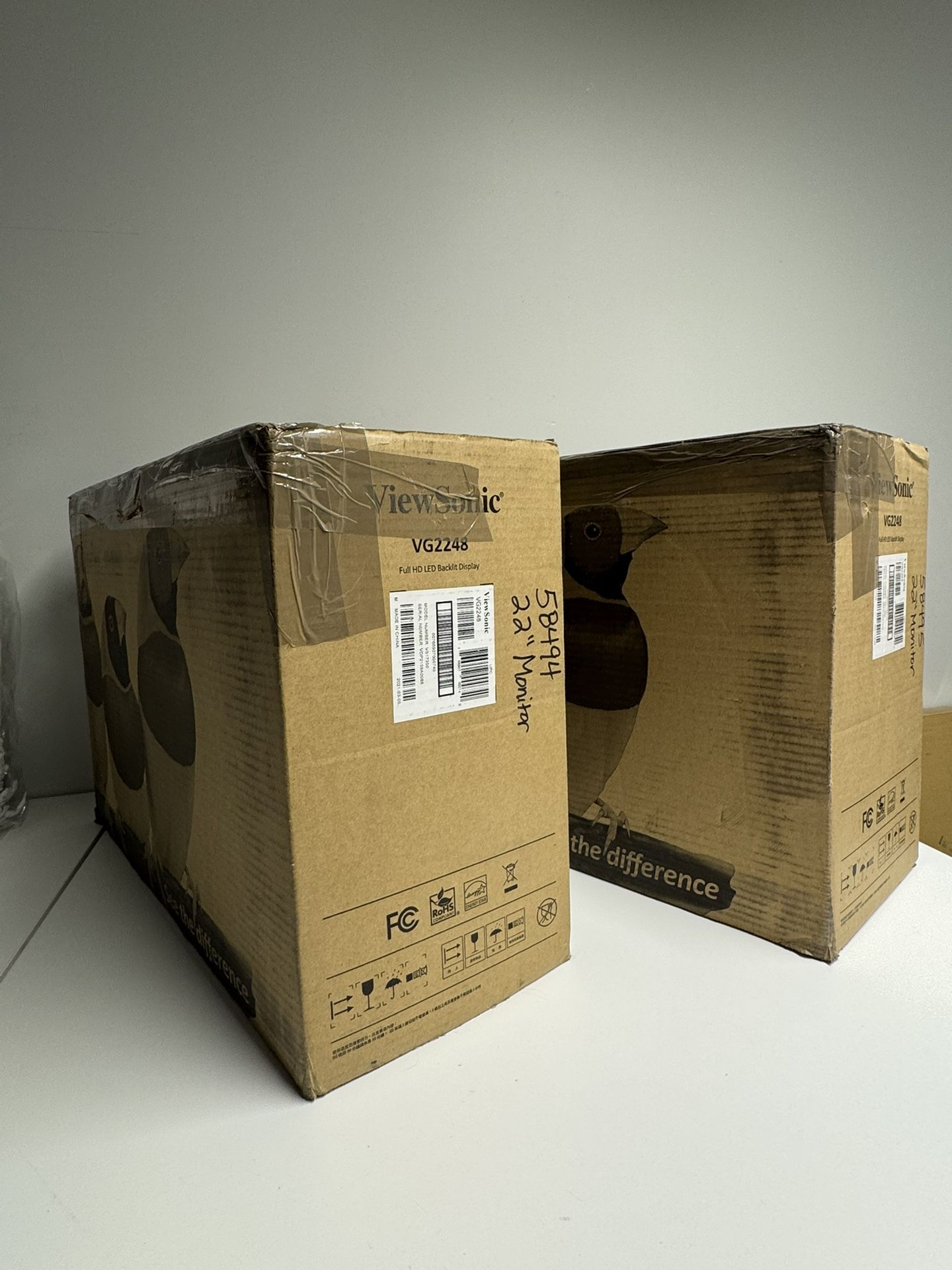 2 Viewsonic 22” LCD Monitors 1080P