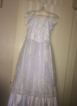 Communion/flower girl white dress