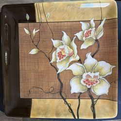 Orchid Hand-Painted Ceramic Platter