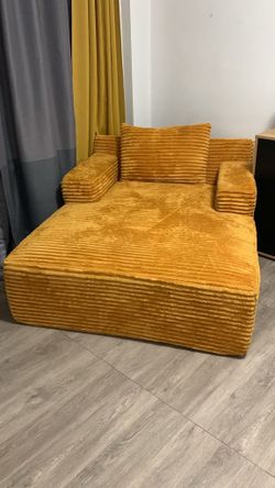 50 inch corduroy cloud chaise lounge chair