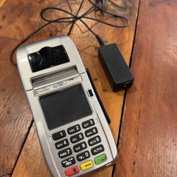 First Data FD130 Duo Credit Card Machine w/ Power Supply & Printer – Tested