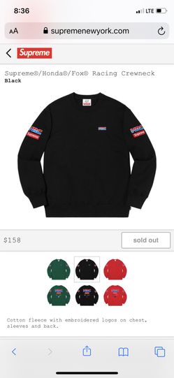 Supreme®/Honda®/Fox® Racing Crewneck XL