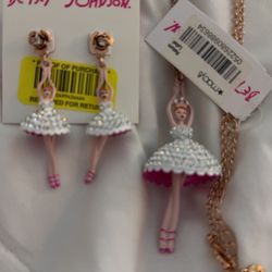 Vintage Ballerina necklace and Earrings 