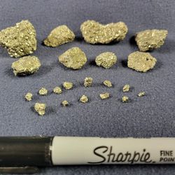 Pyrite, Fools Gold.  21 Pieces, 3.98 oz In All.