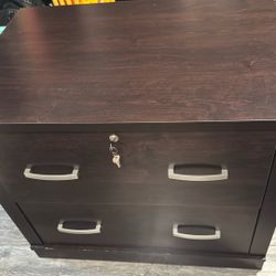 Wood File Cabinet 