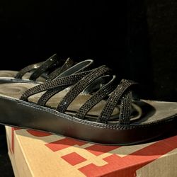 Fitflop Black Rhinestone Sandals 9