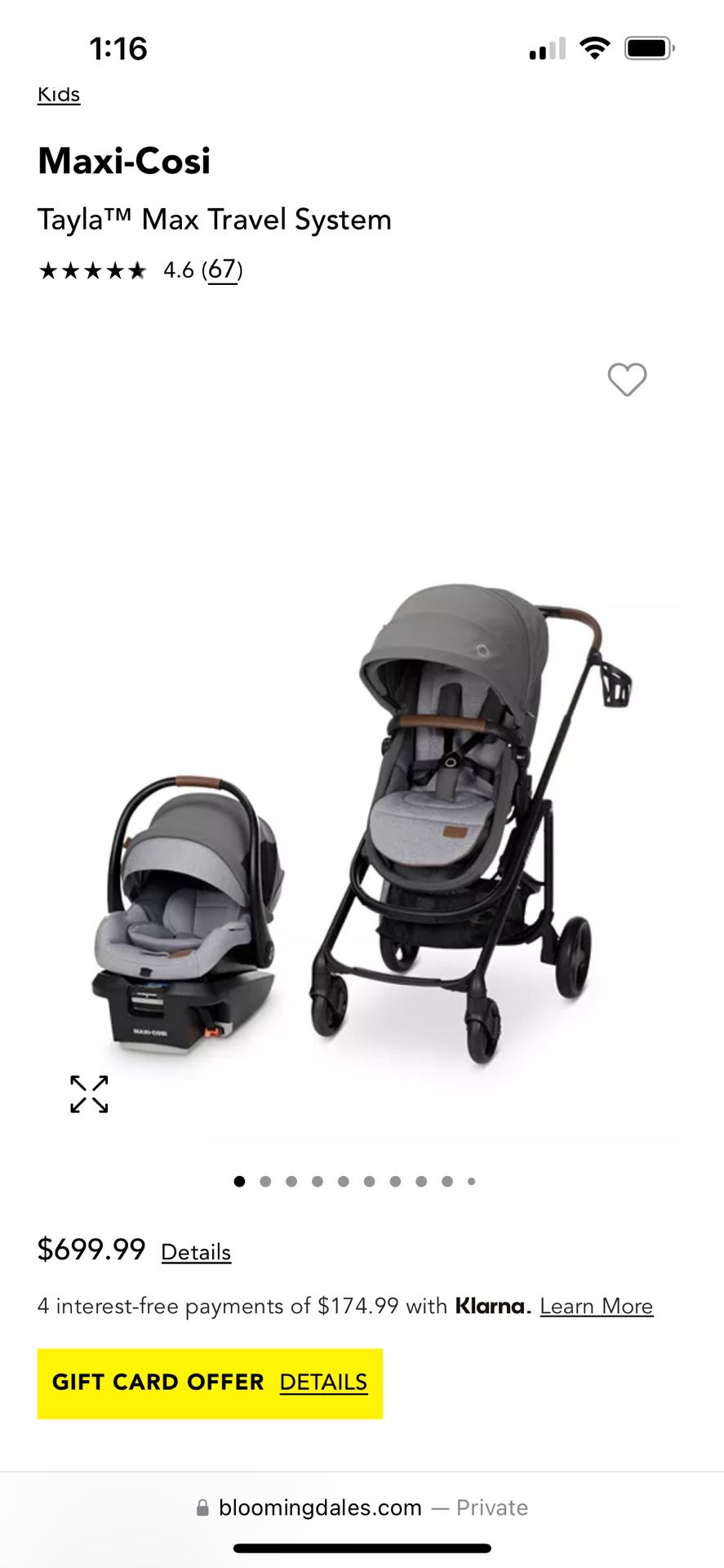 Maxi Cosi Tayla Travel System Stroller