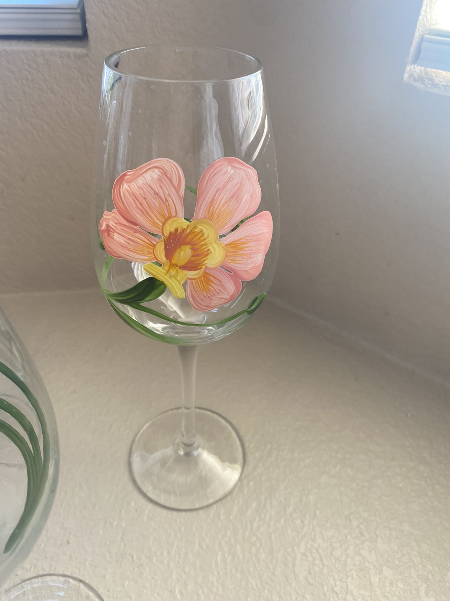 Hand Painted Wine Glasses
