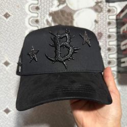 Brand New Barbas Dark Nebula Hat Black Gorra Crystal Diamantes