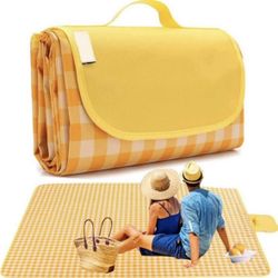 Extra Large 80"x 80" Beach Blanket, Outdoor Picnic Blankets, Waterproof Sandproof Portable Blankets,