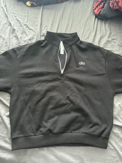 Alo Yoga Accolade 1/4 Zip Pullover in Black Size s
