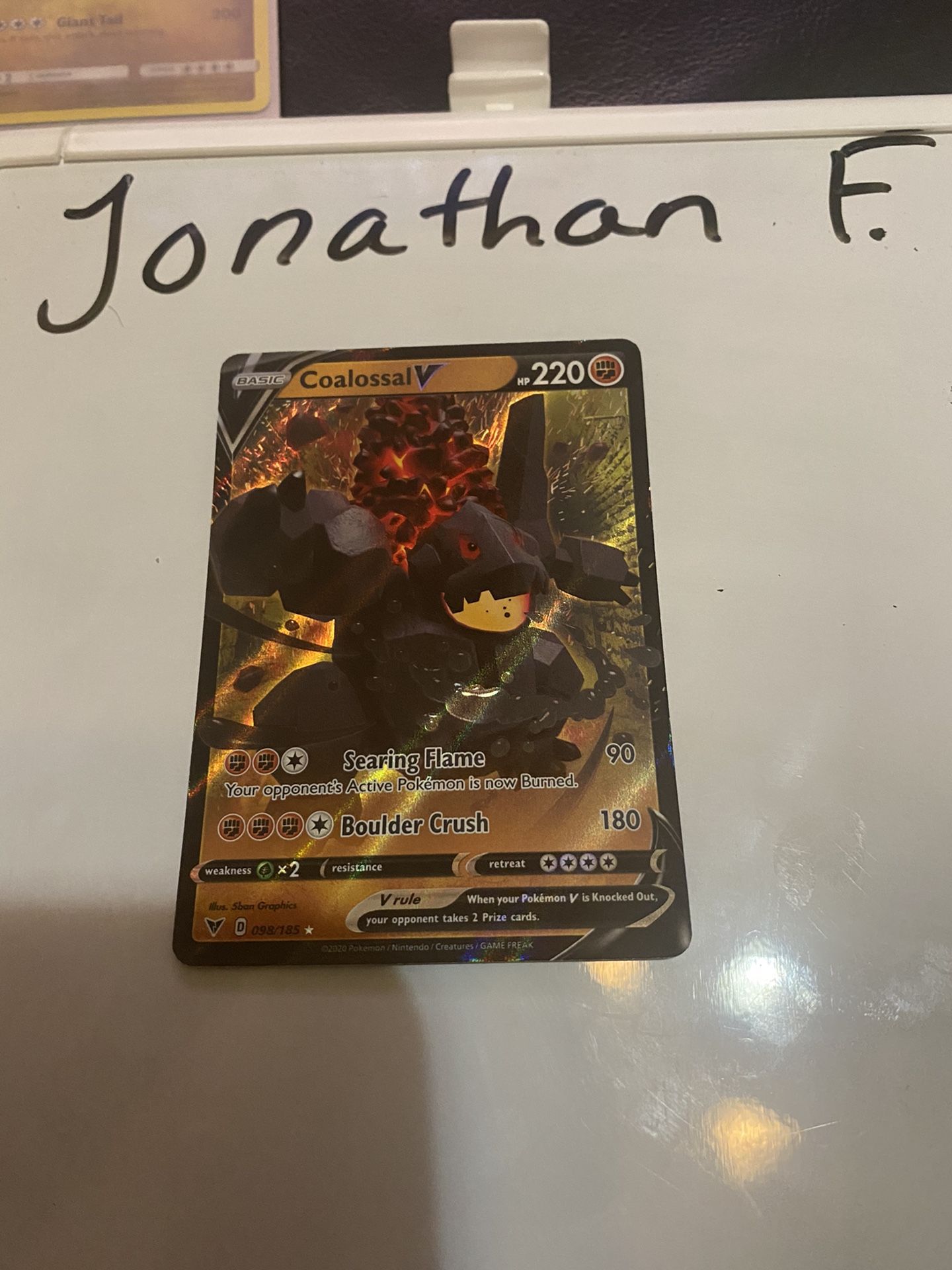 Coalossal V 098/185 Vivid Voltage Holo Ultra Rare Pokemon Card Pack Fresh!