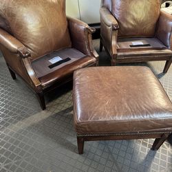 Leather Living Room Club Chairs - Crate And Barrel