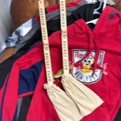 Anaheim Ducks Sticks Signed By Teemu Selane Cory Perry 