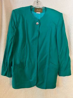 Vintage Saville turquoise jacket size 14