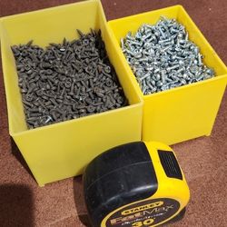 #8 x 1/2" Zinc Self Tap Screws and Carbon Steel Screws