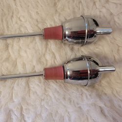 Vintage Chrome Liquor Bottle Shot Spout Pourer Collectible Barware Art Deco