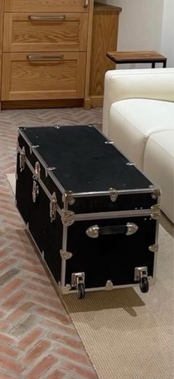 Large Black Rolling Trunk