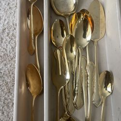 15 Pieces 12 Marked Ss for Silver And 3 Marked 24 Karat 