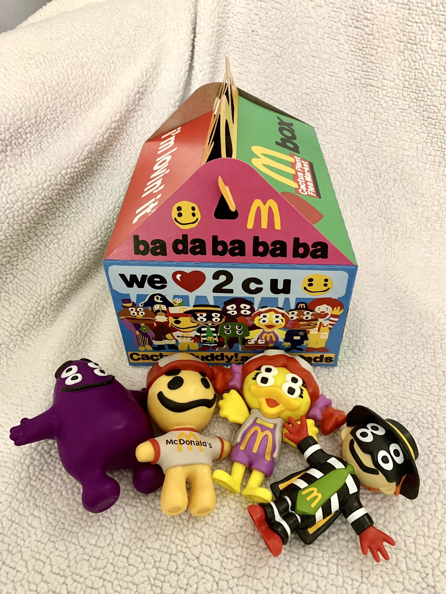 MCDonald Cactus Plant Flea Market Adult Happy meal toy Full Set Of 4