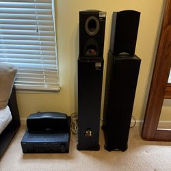 Klipach Surround Sound Speakers With Yamaha Receiver 