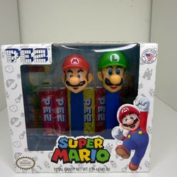 Super Mario Pez Dispenser Mario and Luigi Nintendo Candy Gift Set