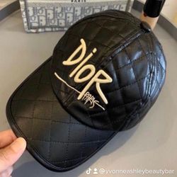 Black Leather Cap