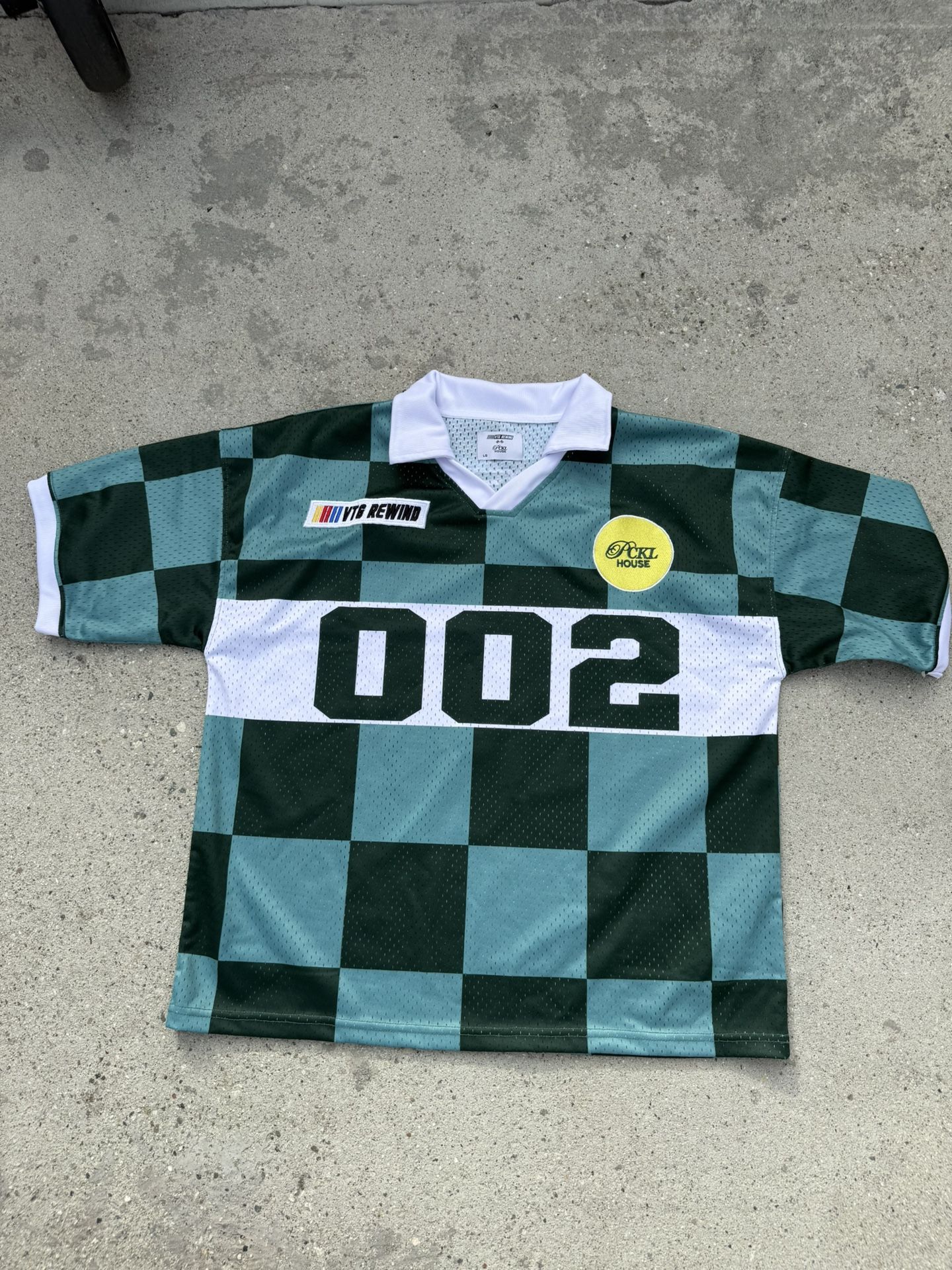 Nascar-inspired multi-coloured streetwear jersey size Large