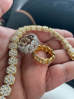Moissanite diamond bracelet and rings $500