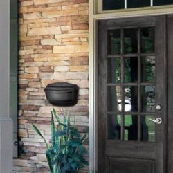 Villa Black, Small, Aluminum, Wall Mount Mailbox