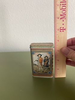 Small Vintage Decorative Tin Box