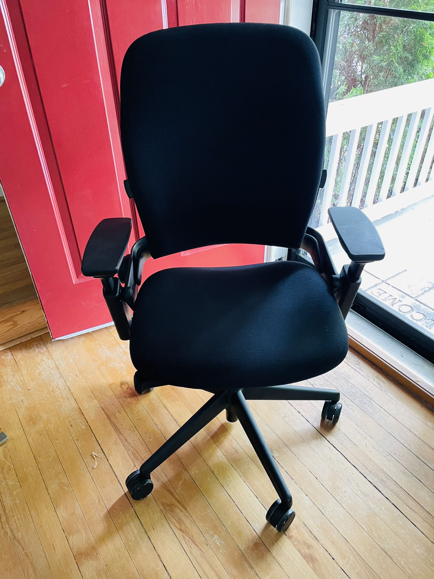 Steelcase Leap V2 Chair, Black Fabric