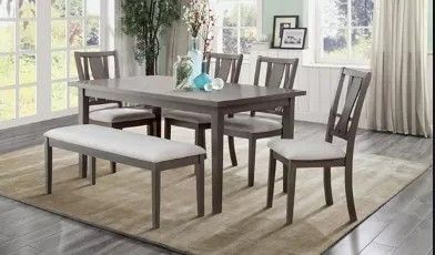 Brand New 6pc. Grey Dining table set