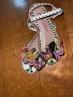 Betsy Johnson Girls Butterfly Sandals Size 13