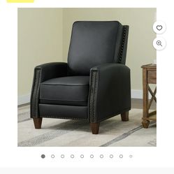 CHITA Recliner Chairs for Adults Single Sofa Chair for Living Room Faux Leather Push Back Recliner,